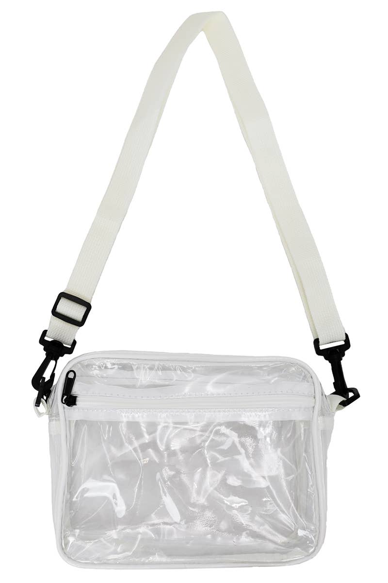Cap Zone - Wholesale Crossbody Bag - Unisex - Clear PVC Crossbody Messenger Travel Bag9