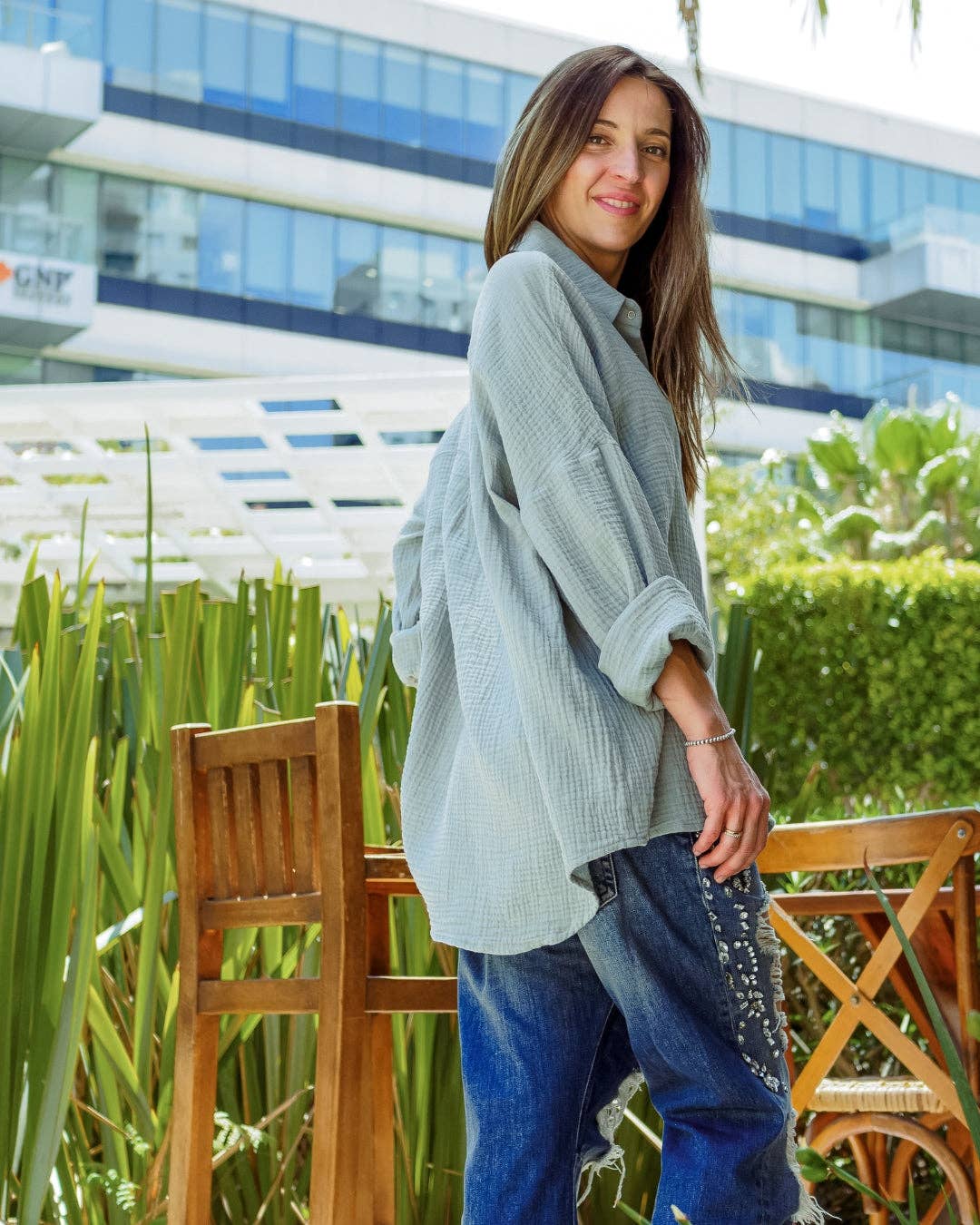 hutch&putch - Wholesale Blouse - Women's - Oversized Muslin Blouse "Maja"2