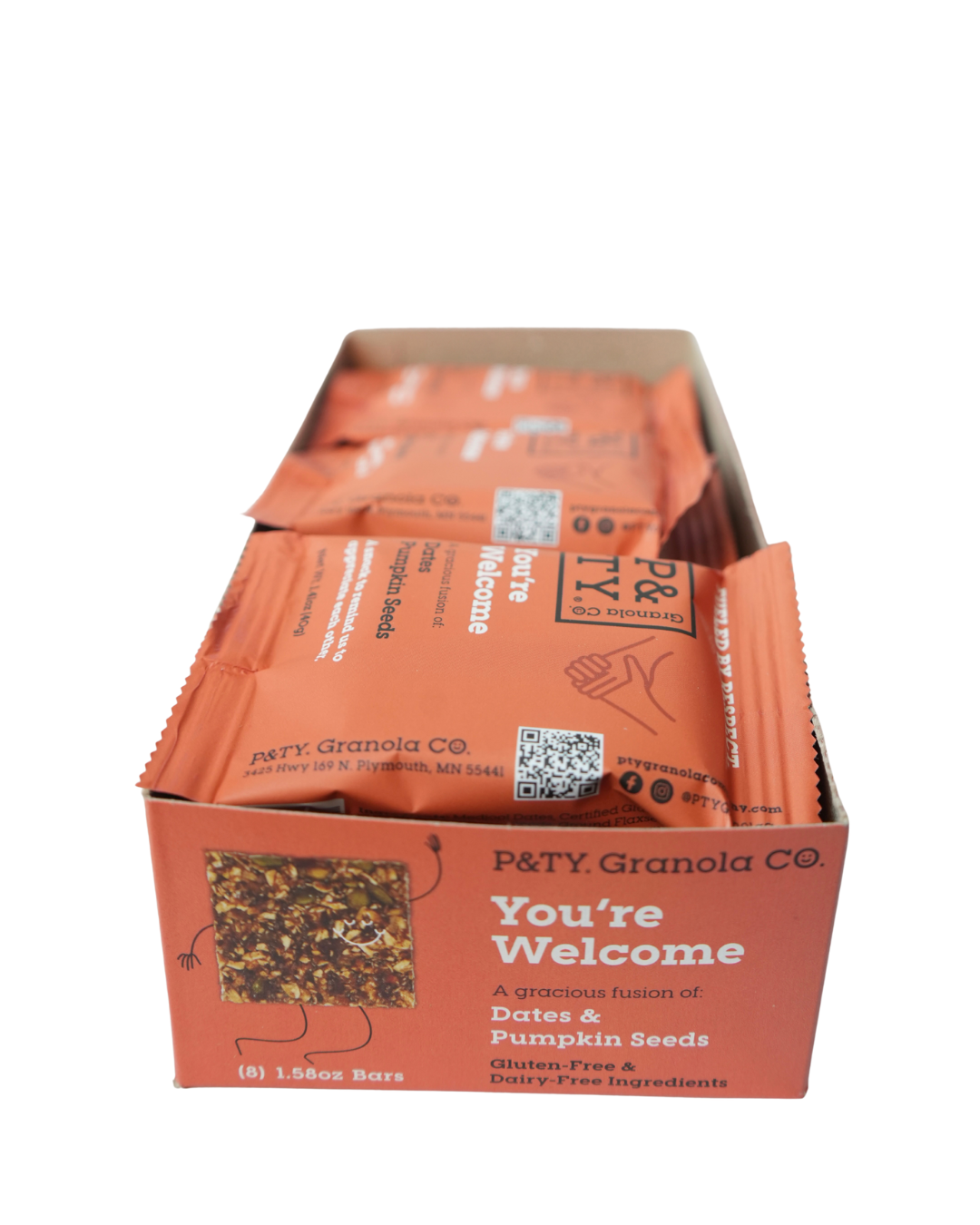 P&TY Granola Co. - Wholesale Snack Bar - You're Welcome Granola Bar: Dates, Pumpkin Seeds3