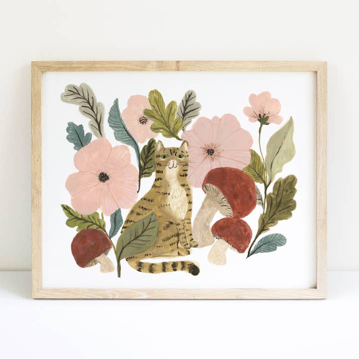 Autumn Cat Giclée Print for wholesale by In My Backyard