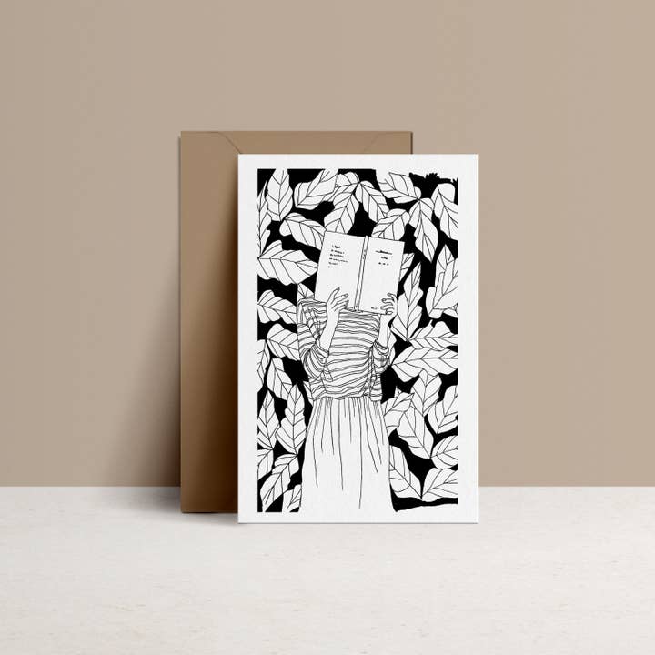 monocotylédone - Wholesale Everyday Greeting Card - The Literary Adventure - Double Card and Kraft Envelope3