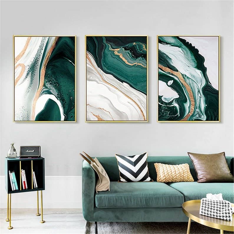 Moderny - Wholesale Gallery Wall Set - Green Opulence Canvas Painting (6 pack)0