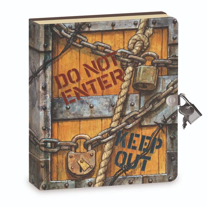 Just Imagine Toys – wholesale Journal/diary – Child – Peaceable Kingdom - Lock & Key Diary - Keep Out
