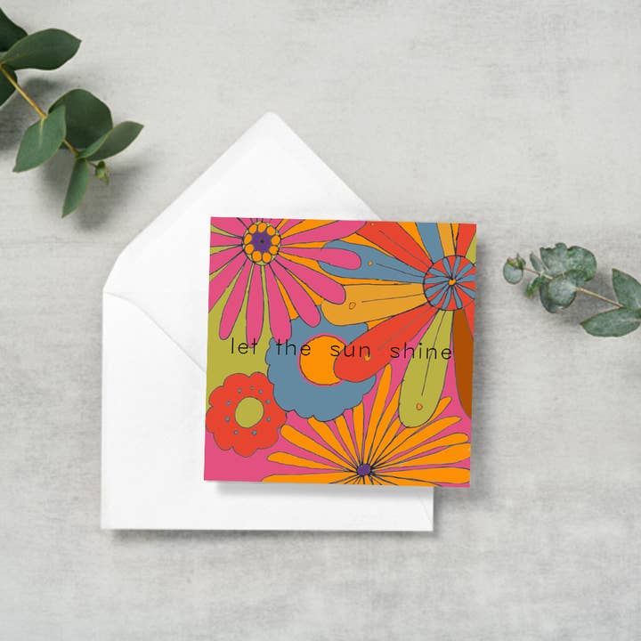 Blueberry Road Cards - Wholesale Everyday Greeting Card - gift enclosure cards - Let the Sun Shine
