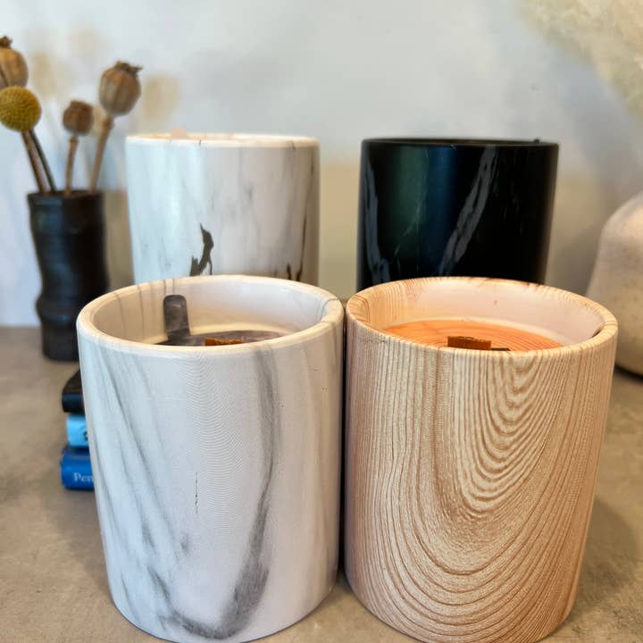 The Sacred Wild Candle Co - Wholesale Jar/Filled Candle - Biophilia: White Marble + Pure Fresh Air Scented Candle10