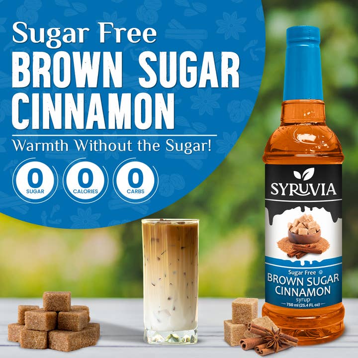 Syruvia - Wholesale Flavored Syrup - Sugar-Free Brown Sugar Cinnamon Syrup