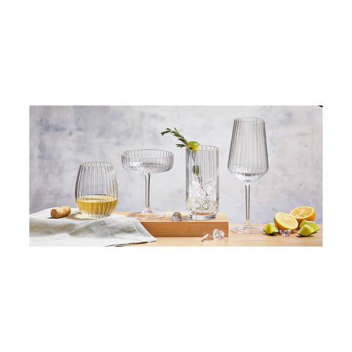 Gramercy Fluted Coupe Glass Clear Everyday for wholesale on Faire1