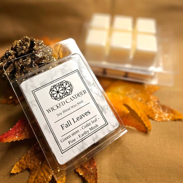 Fall Leaves 6 Cube Wax Melt (2 Sizes) Fall for wholesale by Wicked Candlier