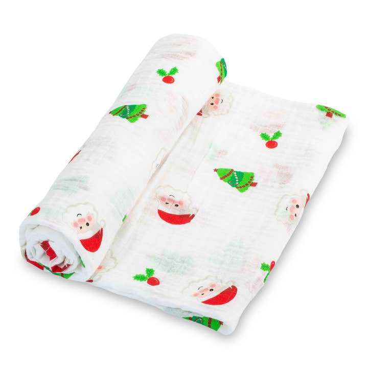 Santa Claus is Coming to Town Christmas Baby Swaddle Blanket for wholesale by LollyBanks