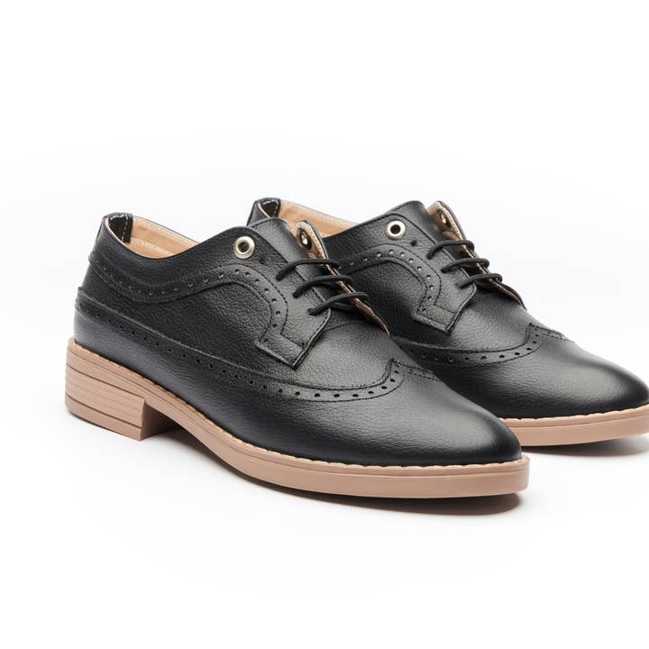 FLECHR by Kimberly Fletcher - Wholesale Brogue schoenen- Heren - BROGUE zwart+lacet noir
