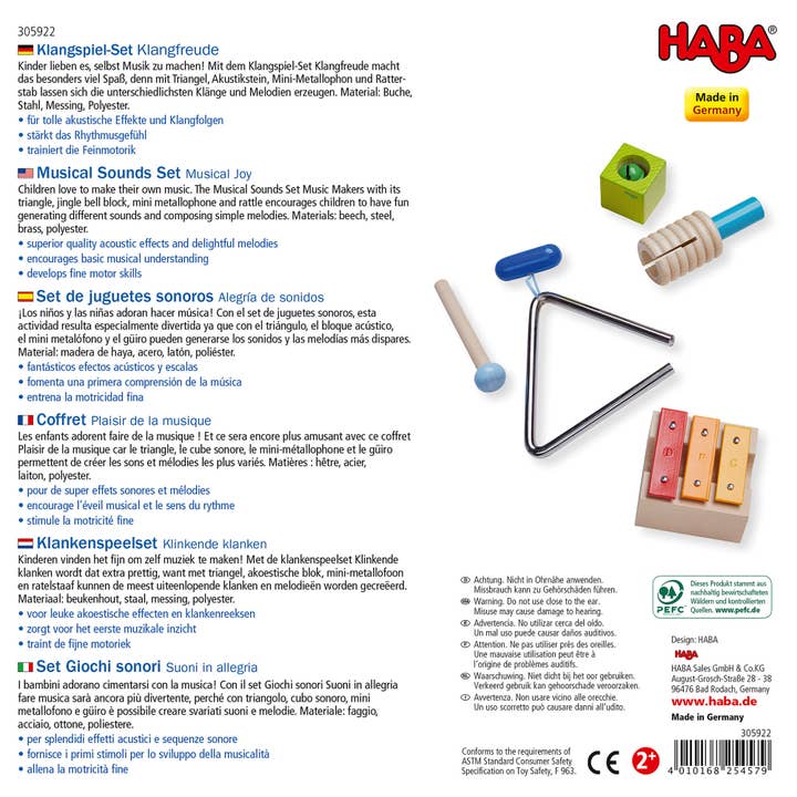 HABA USA - Wholesale Musical Toy - Kids & Baby - Musical Sounds, Musical Joy Play Set6