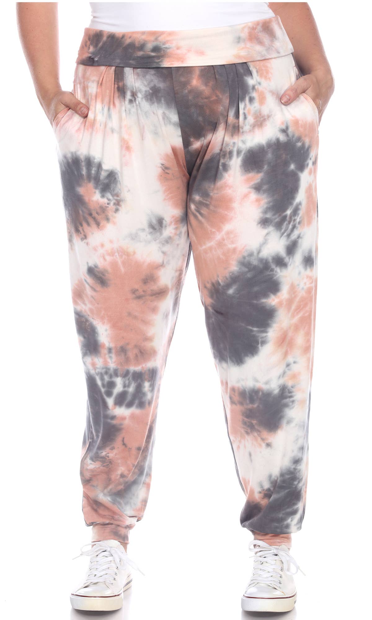 WHITE MARK - Venta al por mayor Pantalones - Mujer - MÁS EL TAMAÑO DE LAZO DYE HAREM PANTALONES9