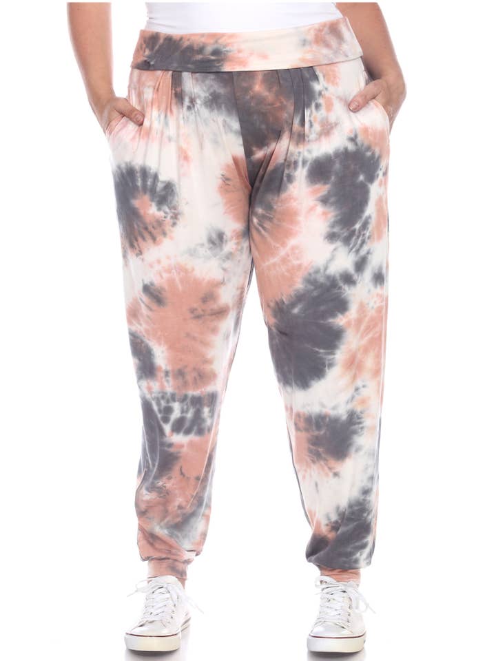 WHITE MARK - Vendita all'ingrosso Pantalone - Donna - PANTALONI HAREM TIE DYE - TAGLIE FORTI9