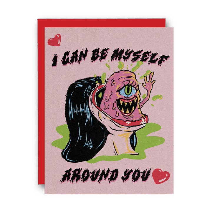 I Can Be Myself Around You Love Card for wholesale by HanFran