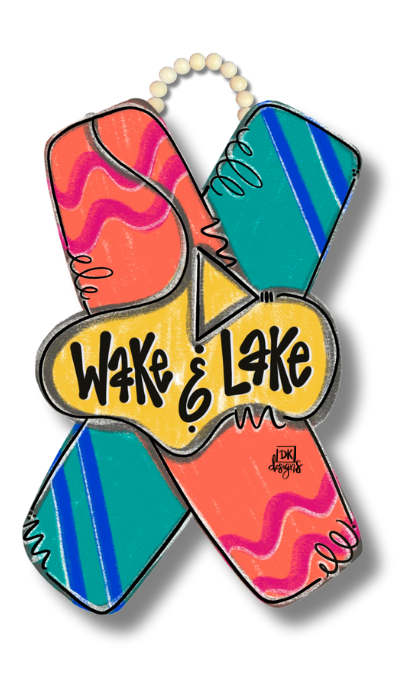 DK Designs Georgia - Wholesale Sign - DK Wake and Lake Large Door Hanger0