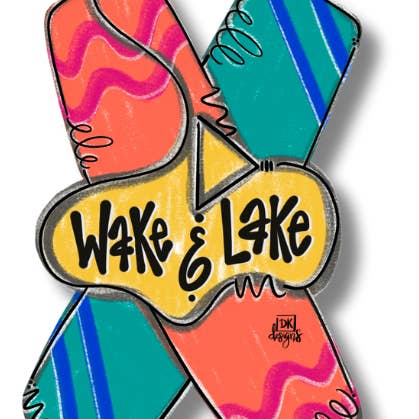 DK Designs Georgia - Wholesale Sign - DK Wake and Lake Large Door Hanger
