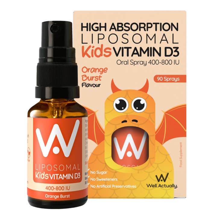 Liposomal Children Vitamin D Spray - Orange Burst 400-800 IU for wholesale by Well.Actually.