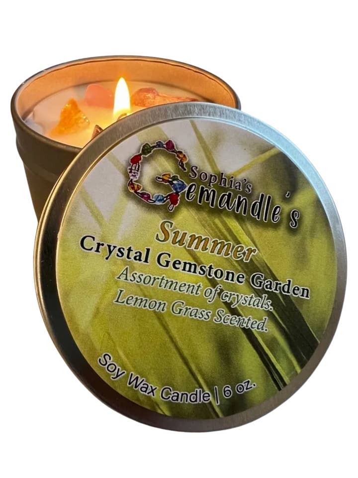 Kristallkerze aus Sojawachs - Lemongrass Green Tea Suckle 6oz. für den Großhandel von Gemandles