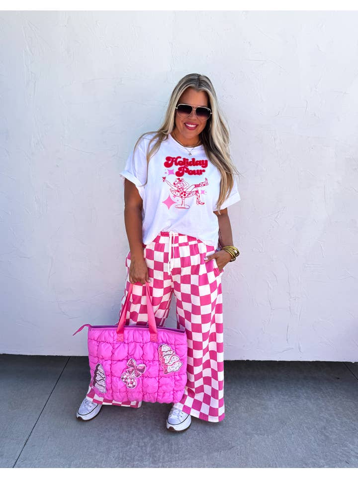 BLAKELEY - Wholesale Lounge Sweatpants/Joggers - Women's - GRIDY GIRL WIDE LEG JOGGERS