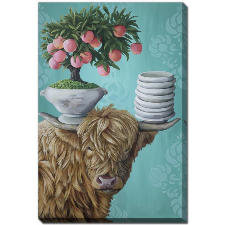 Highland Bull Printed 30x45 Canvas Wall Art for wholesale by Streamline Art