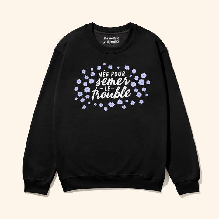 Coton ouaté - Née pour semer le trouble pour la vente par Fermette et gribouillis