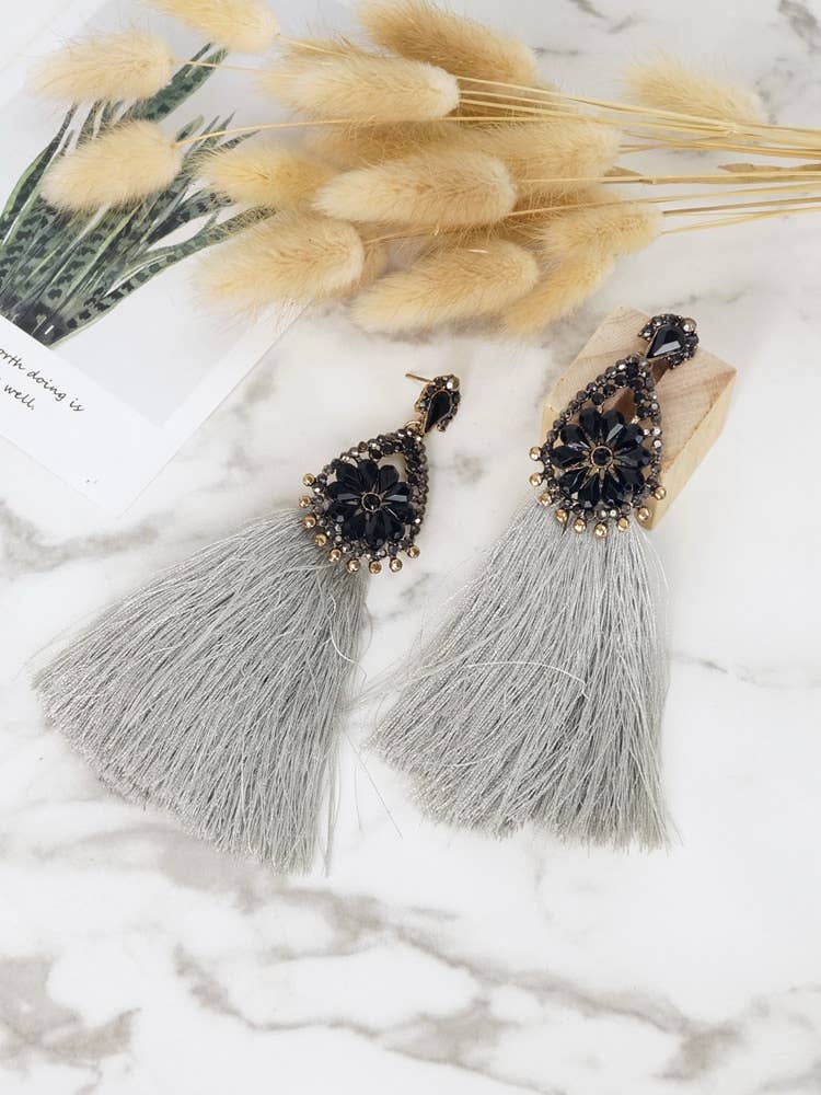 Victoria Moda - Wholesale Tassel Earrings - Zirconia Earrings With Fringes3