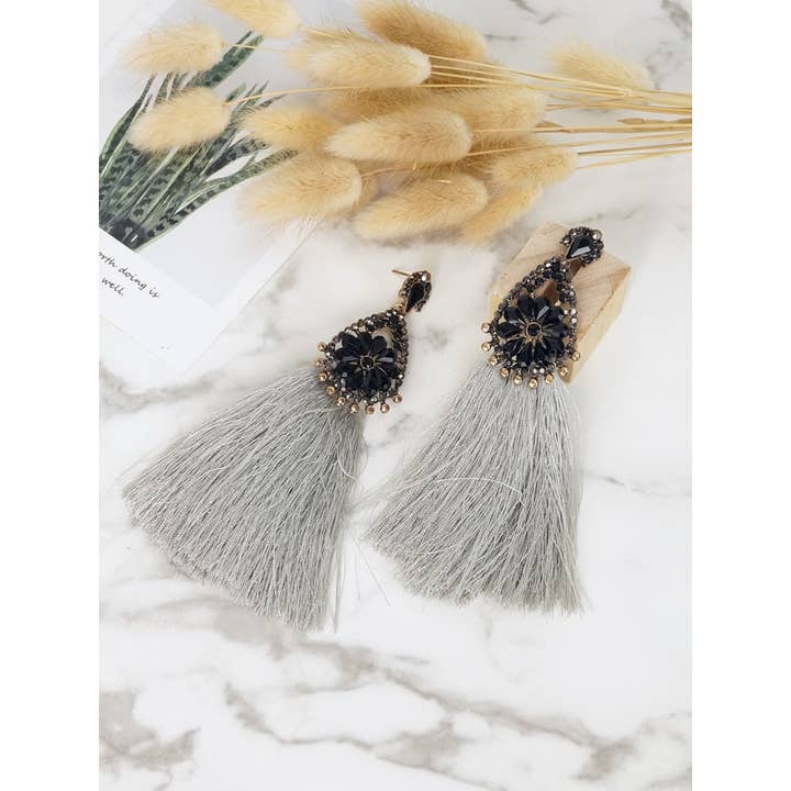 Victoria Moda - Wholesale Tassel Earrings - Zirconia Earrings With Fringes3
