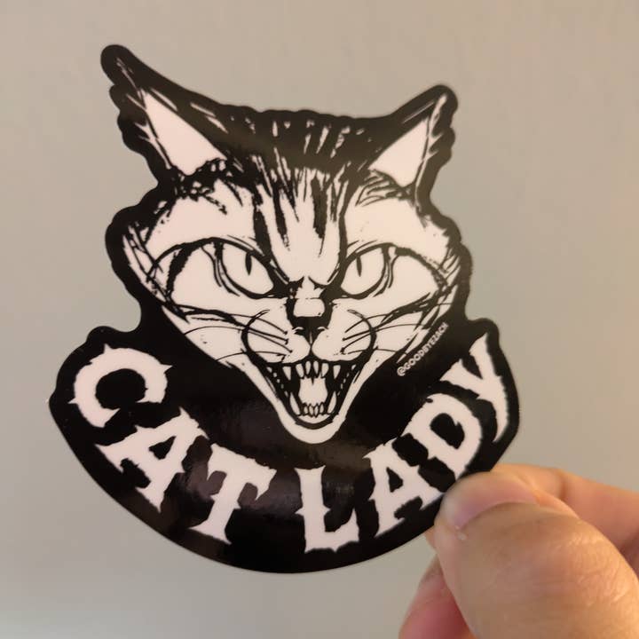 Goodbye Zach – Adesivos para telefone e portátil por atacado – Adesivo Cat Lady2