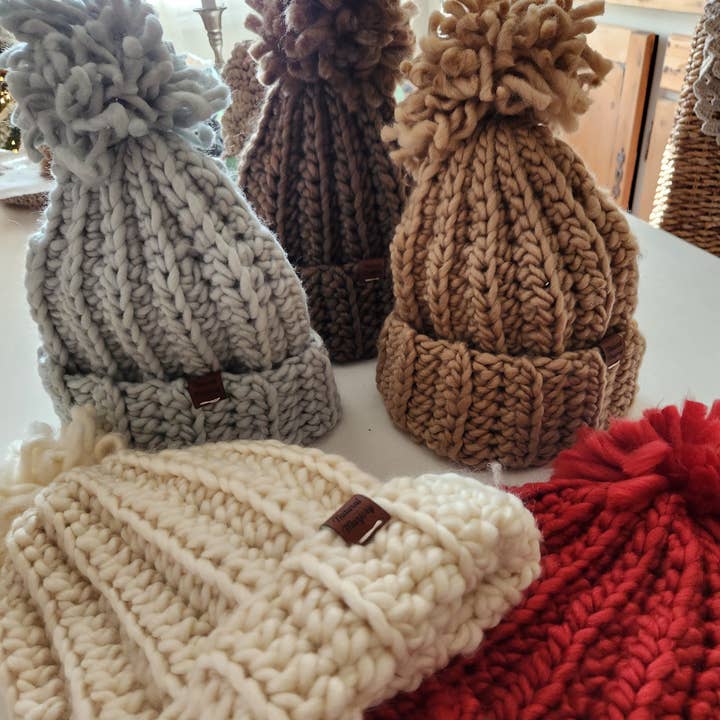 Naturalmarjory - Wholesale Beanie - Women's - Chunky knit hat. Pompom hat9