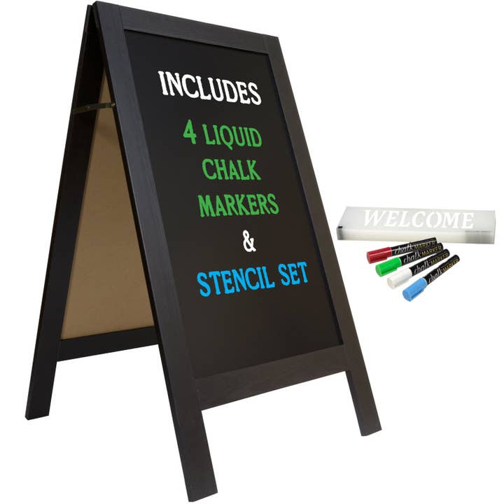 40" x 20" Wooden A-Frame Chalkboard for wholesale by Excello Global Products