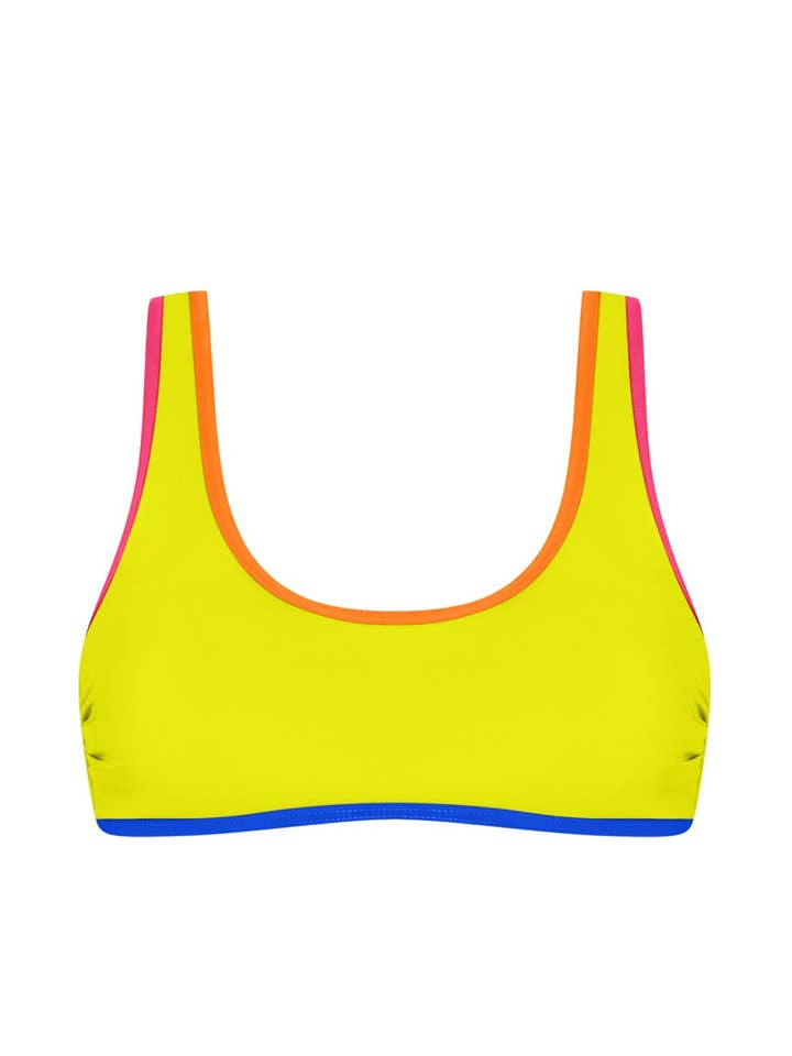 Chlamys Varia Square-neck bikini top-Lime for wholesale by Chlamys Varia by MrMiss