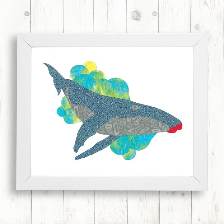 Humpback Whale Art Print for wholesale by Whimsy Spot