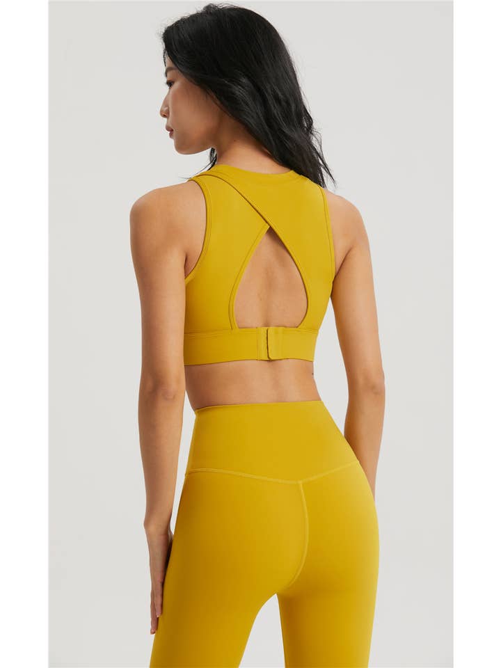 91thelabel - Vente Brassière de sport – femme - Soutien-gorge de sport à dos ouvert Merida Lycra® à coupe moulée14