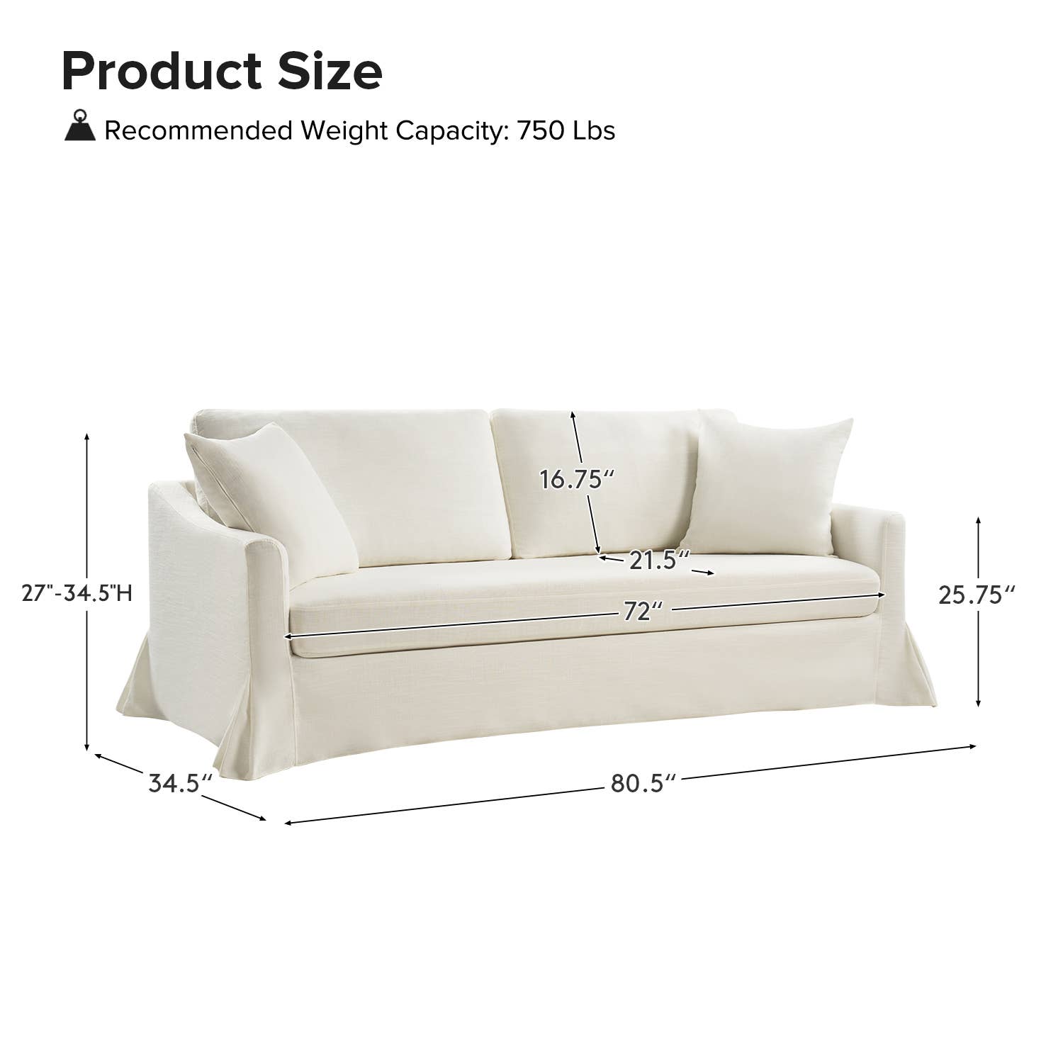 White Patrice Slipcovered Sofa for wholesale on Faire5