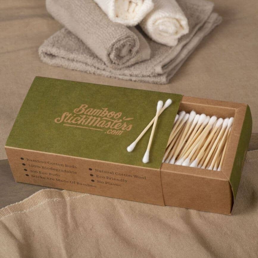 bamboo stick masters – wholesale Cotton bud/Q-tip – Biodegradable Eco Friendly Bamboo Cotton Buds – 300 Per Pack3