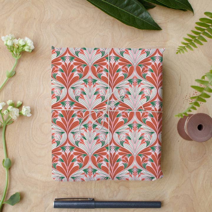 Rebecca Jane Woolbright - Wholesale Flat Wrap - Pretty in Pink Wrapping Paper – Modern Gift Wrap (1 Sheet)3