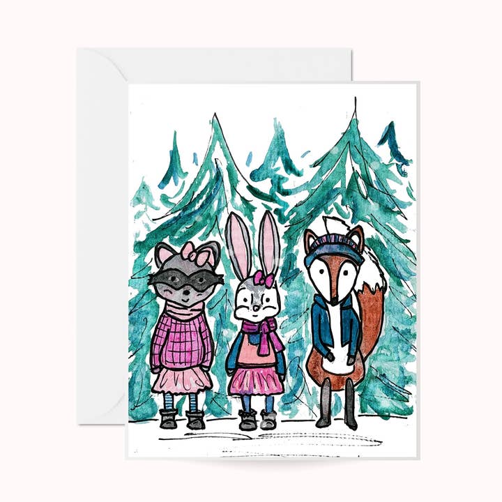 Tarjeta de felicitación Woodland Wonderland | Vacaciones | Invierno | para venta al por mayor de Anna Whitham Co.