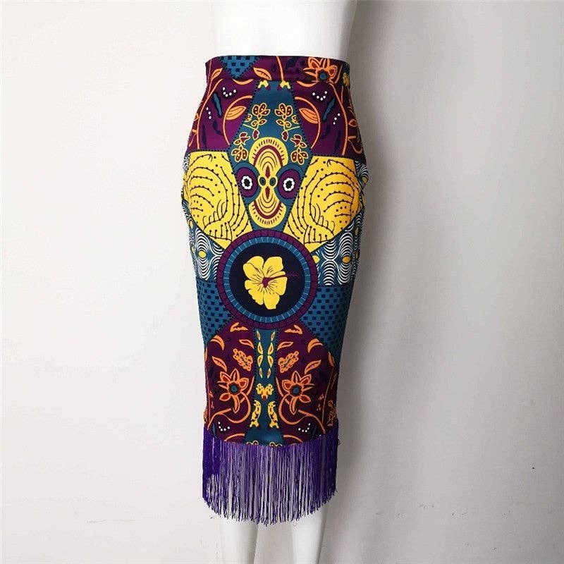 TRYCKNING Bodycon kjol med hög midja med tryck för wholesale på Faire3