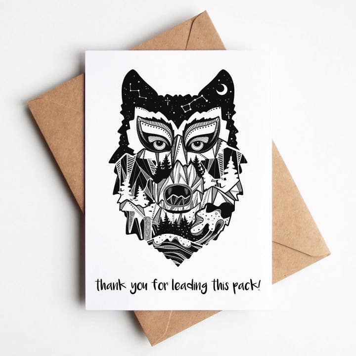 Mountain Mornings – Großhandel Dankeskarten – Danke, dass Sie dieses Rudel anführen, Grußkarte