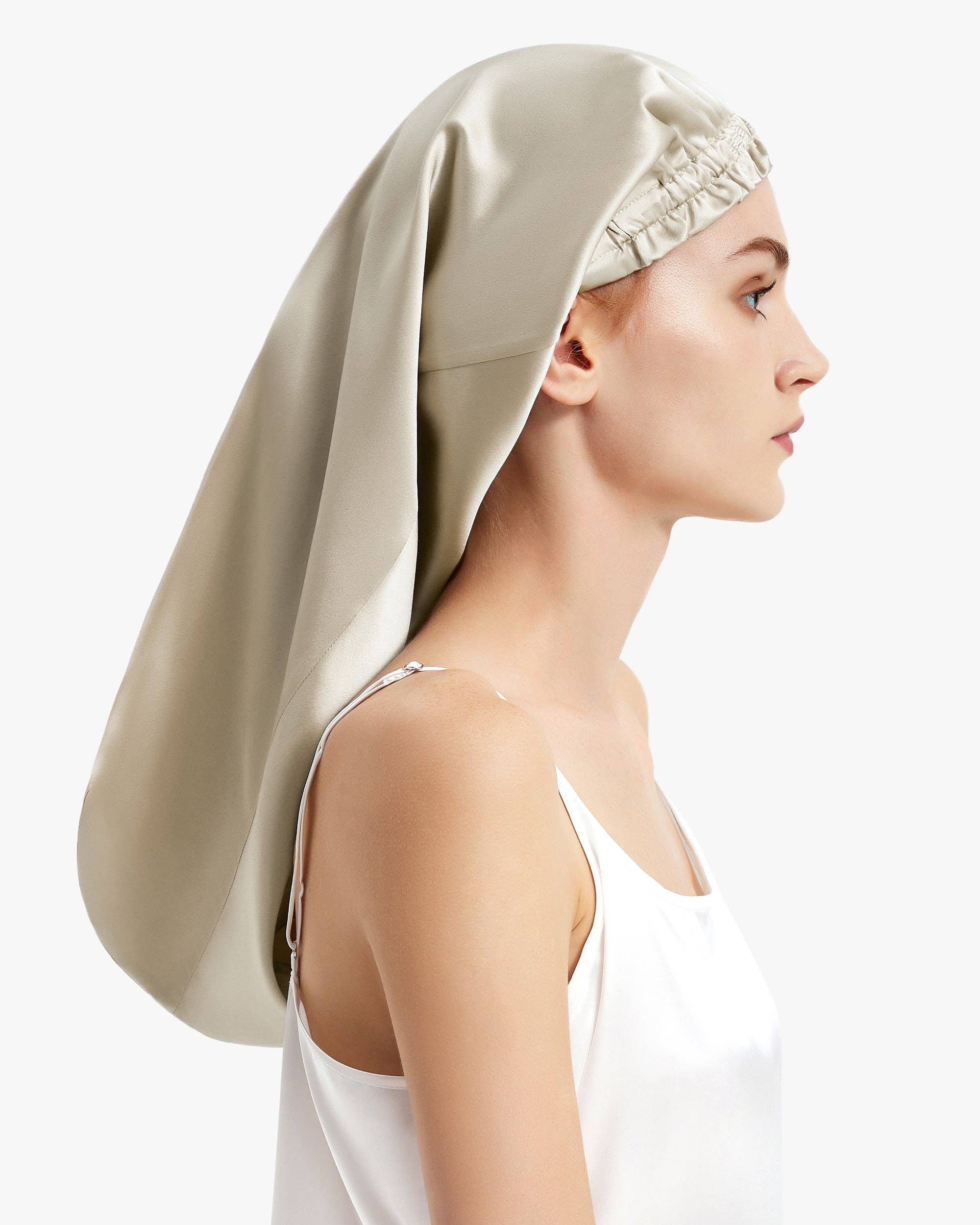 MommeSilk - Wholesale Sleep Cap / Bonnet - Women's - 22 MM - Pure Long Silk Hair Bonnet11