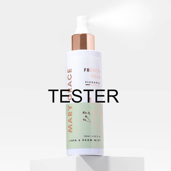 TESTER VOOR French Pear Linen & Room Mist voor wholesale door Mary Grace