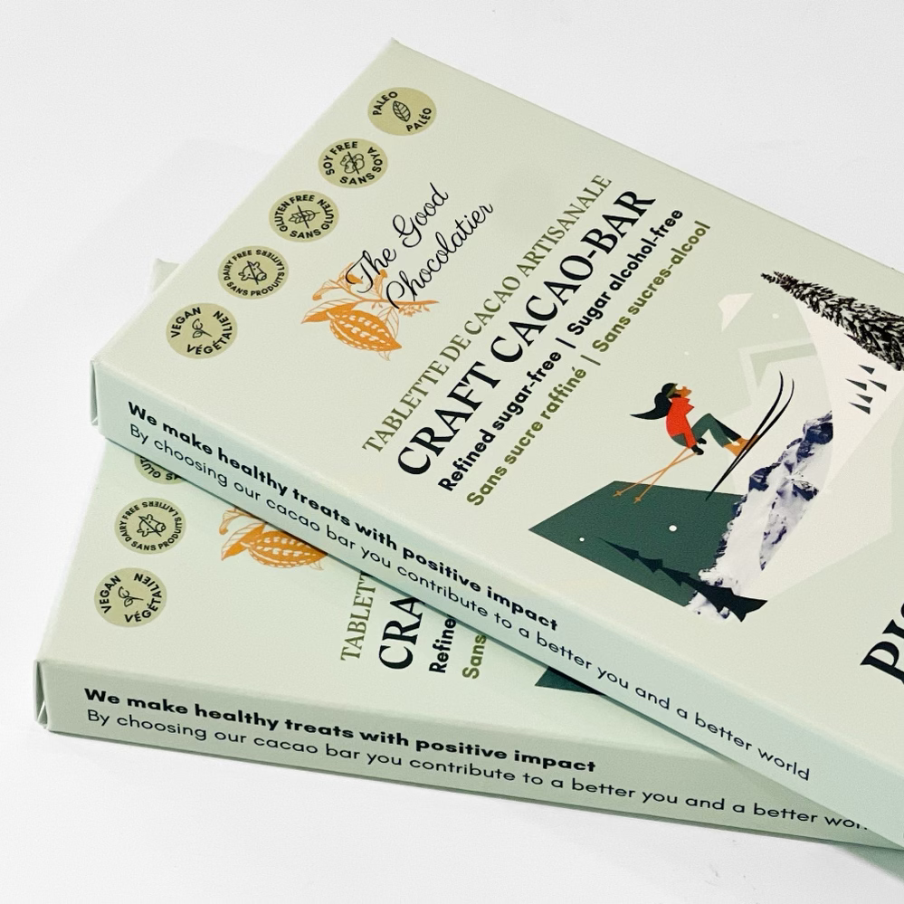 The GOOD Chocolatier – Barra de chocolate por atacado – The GOOD Chocolatier Chocolate Artesanal Pistache e Sal Marinho 75%3