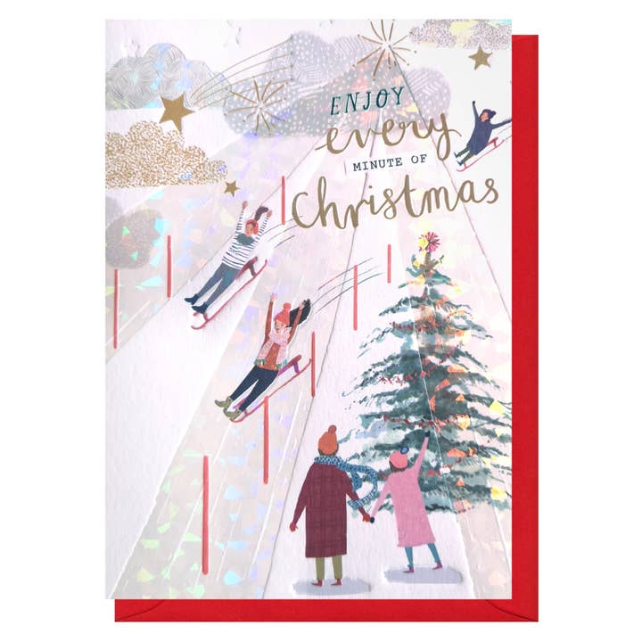 Enjoy Every Minute Christmas | Holiday Card | Seasonal Cards for wholesale by Louise Tiler