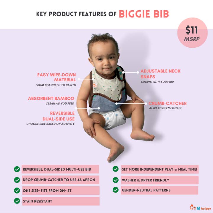 Biggie Bib for wholesale by Lil Helper