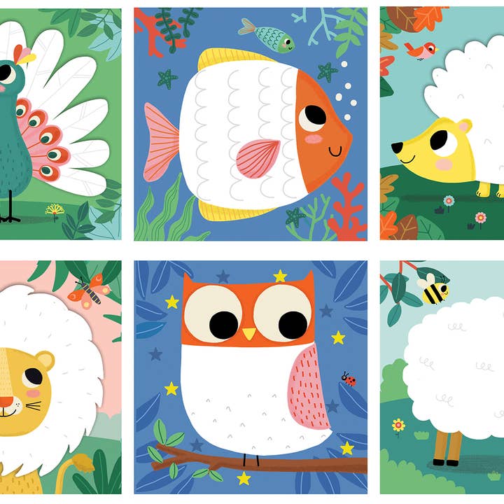 Créa Lign' - Wholesale Finger Paint - Finger Painting “Colorful Animals”2