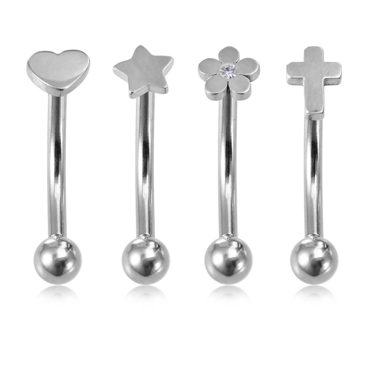 Gemscape UK - Wholesale Single Earring - Body Piercing - Small design eyebrow,  Labret , Stud10