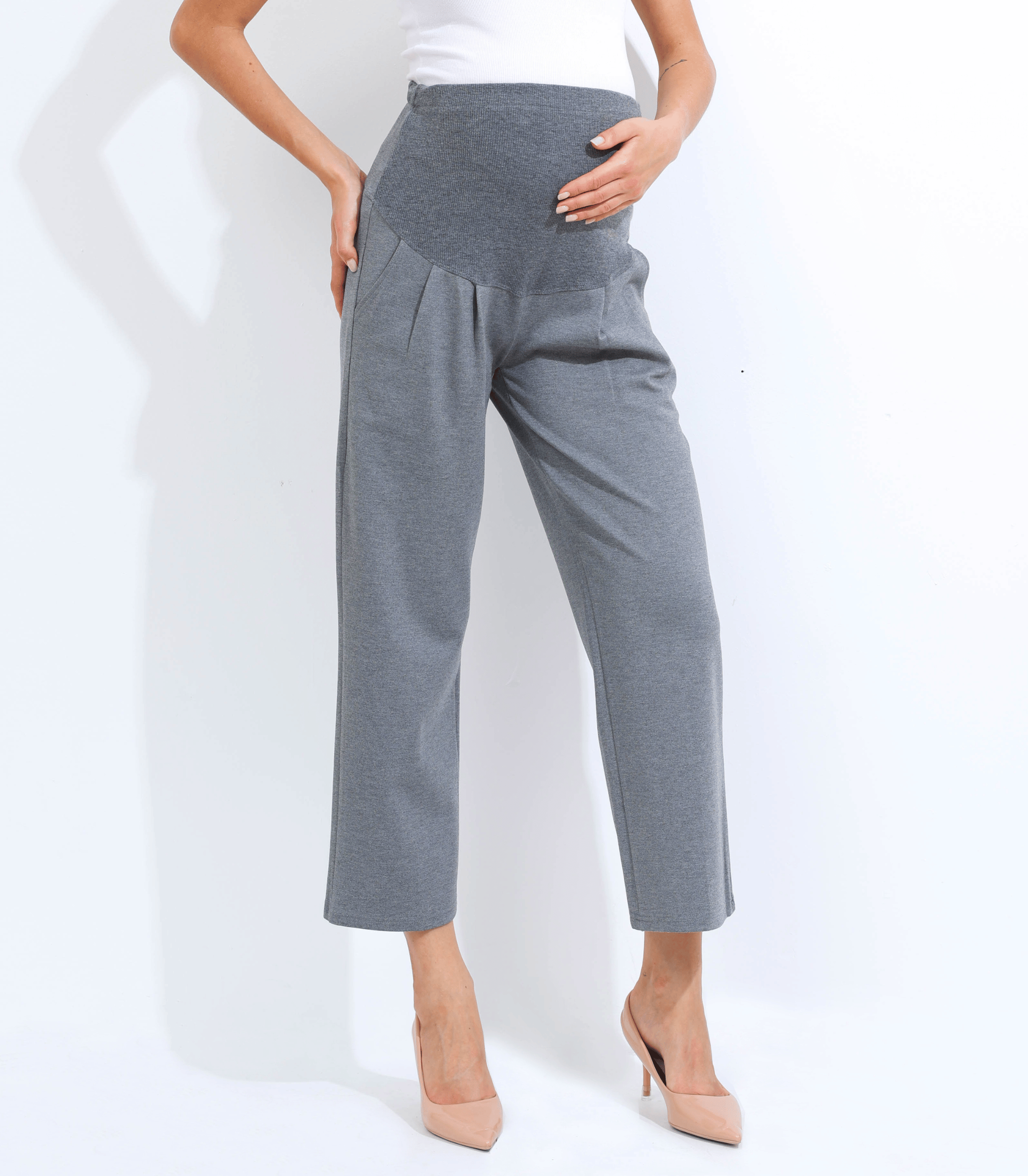 Alina Mae Maternity - Wholesale Pants - Maternity - Maternity Wide Leg Pant Wear to Work Office Pants13