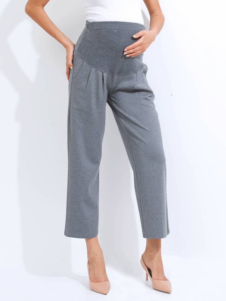 Alina Mae Maternity - Wholesale Pants - Maternity - Maternity Wide Leg Pant Wear to Work Office Pants10