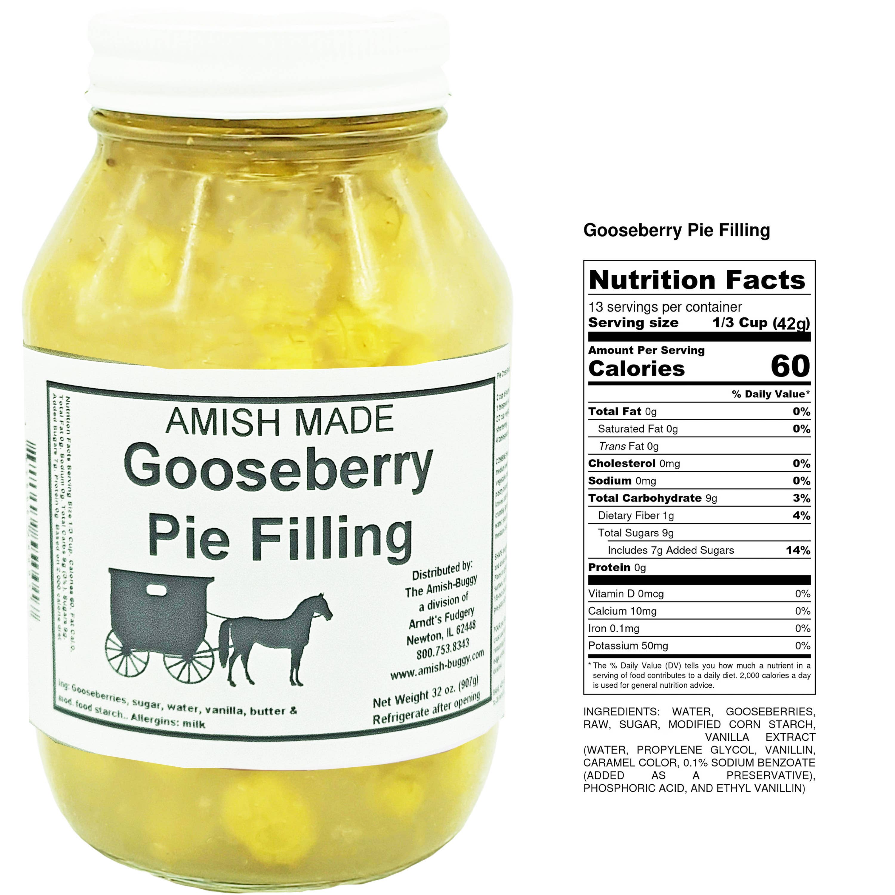 Arndt's Fudgery LLC - Wholesale Jam/Jelly - Amish Pie Filling - 32 Oz Jar2