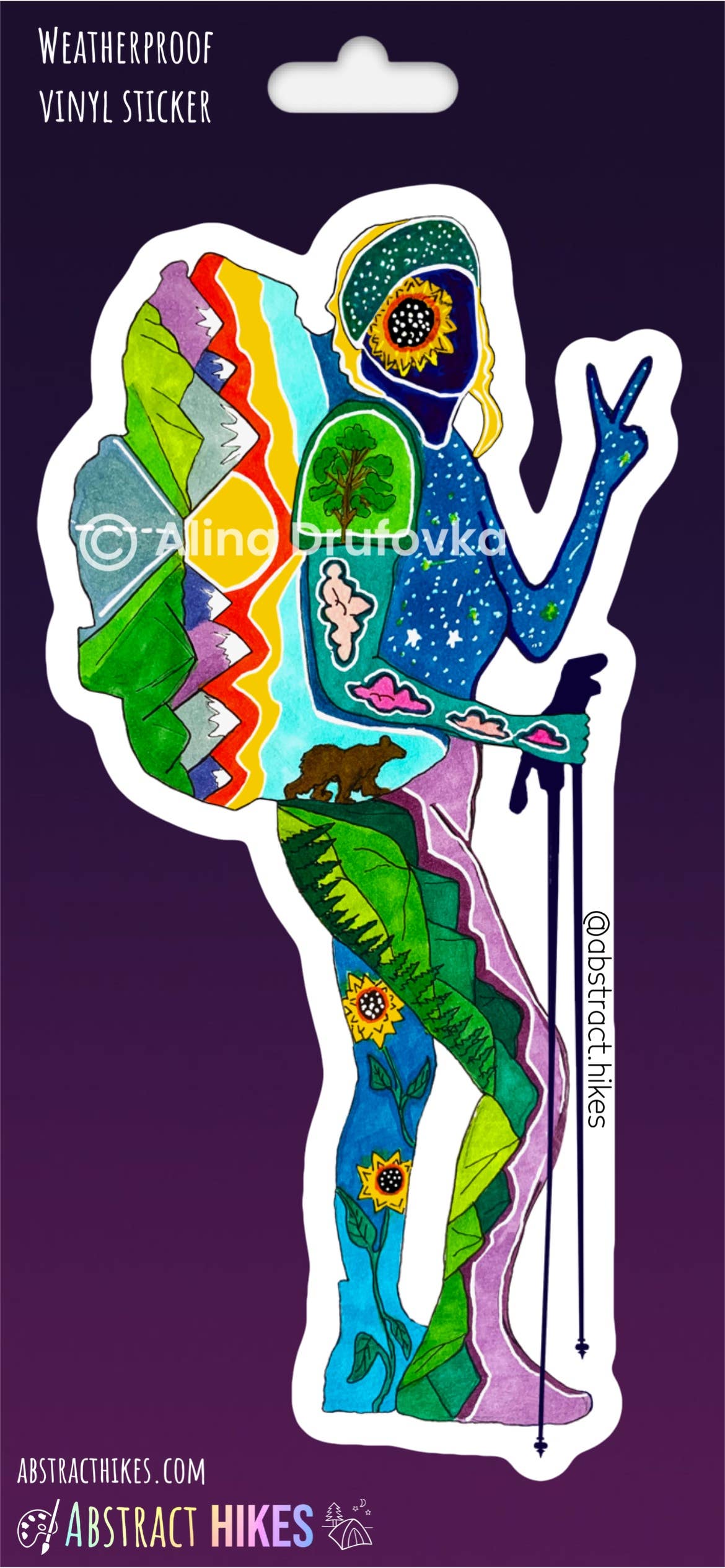 Abstract Hikes - Wholesale Sticker - Hiking Sticker: "Chica"3